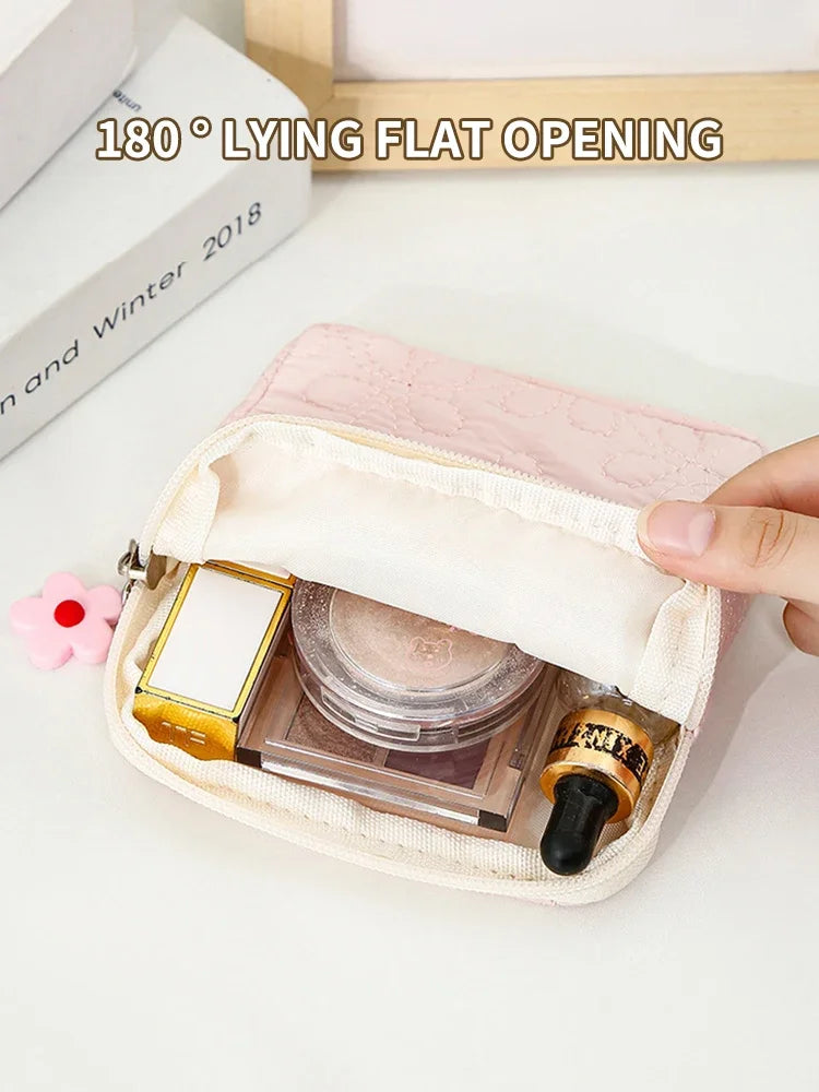 Fashion Women Small Cosmetic Bag Travel Mini Sanitary Napkins Organizer Make Up Coin Money Card Lipstick Storage Pouch Purse Bag