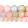 Natural AAA+Morganite Stone Smooth Round Gemstone Loose Beads For Jewelry Making DIY Handmade Bracelet Accessories 15'' 6/8/10mm