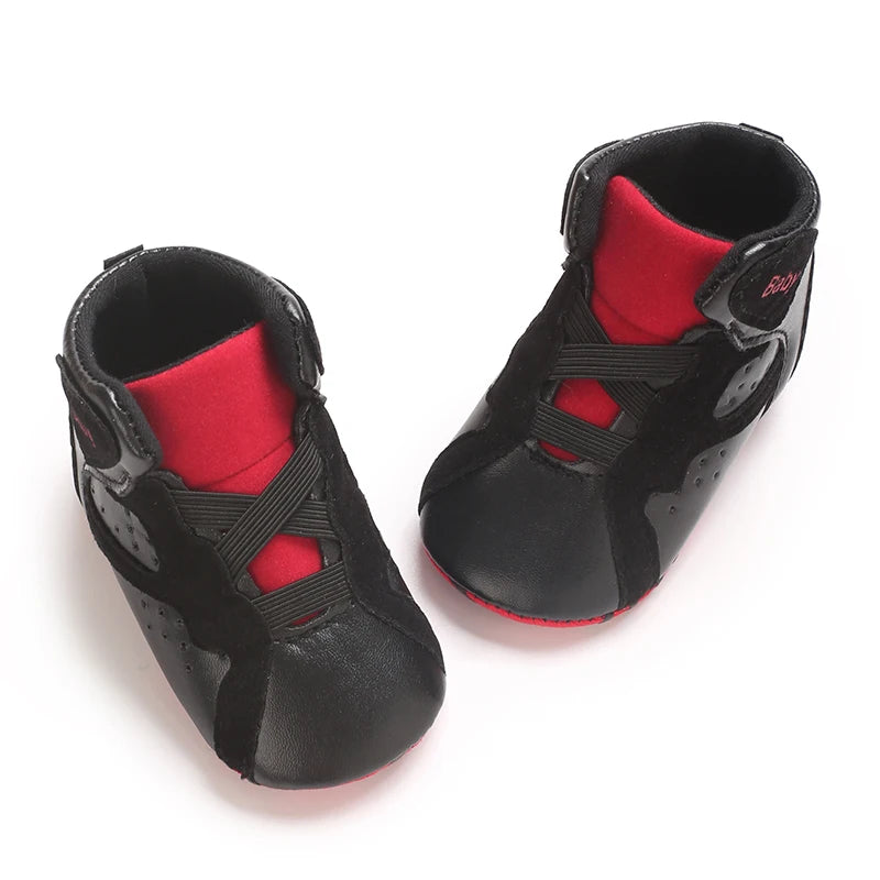0-1 year Baby Basketball Sports Sneakers Newborn Baby Boys Girls Print First Walkers Shoes Infant Toddler Anti-slip Baby Shoes