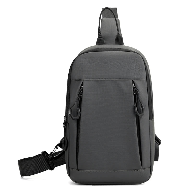 Simple and casual men's shoulder bag, trendy single-shoulder crossbody bag, student travel bag, lightweight diagonal backpack, m
