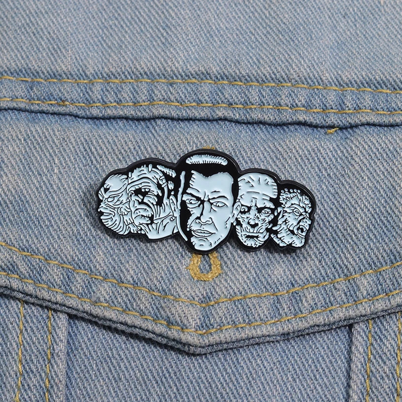 Halloween Horror Monsters Brooch Enamel Pins Custom Anime Movie Role Brooches Decorative Backpack Lapel Badge Punk Jewelry Gifts