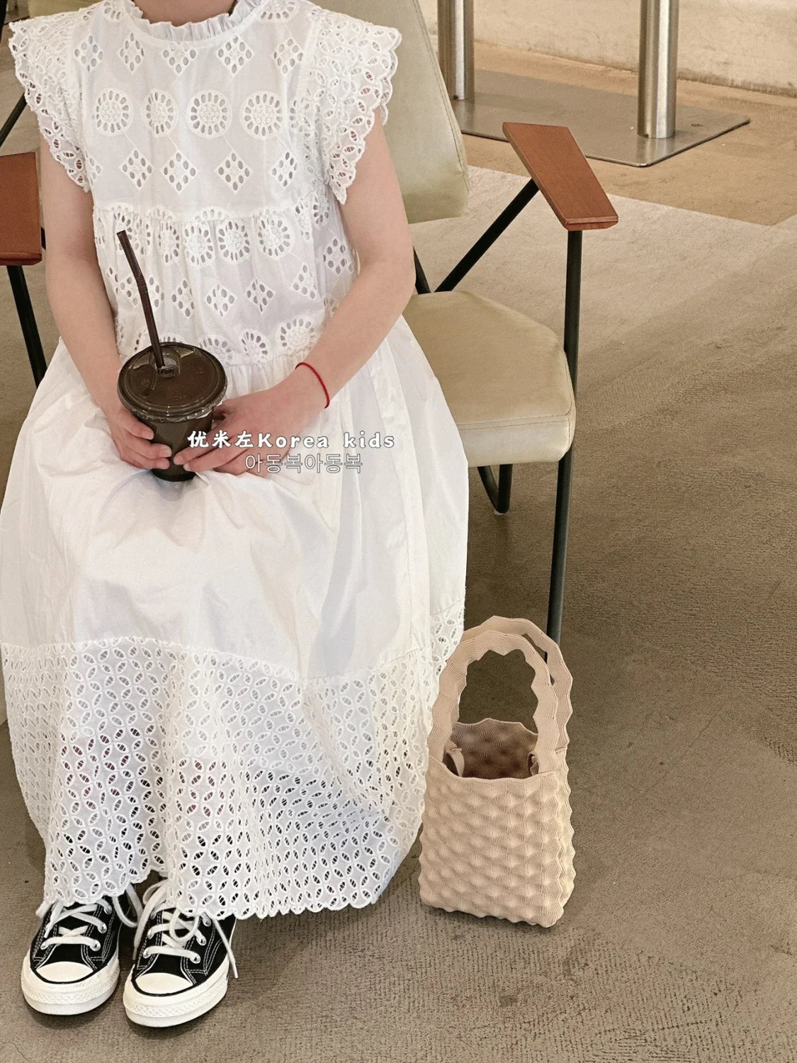 Korean children's clothing girl's dress 2026 summer new children's dress girl small  children's vest princess dress