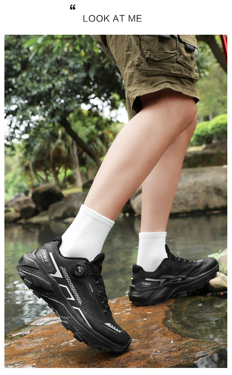 Zapatillas de senderismo elegantes para hombre, zapatillas de trekking resistentes con forro cálido de felpa para invierno, calzado masculino