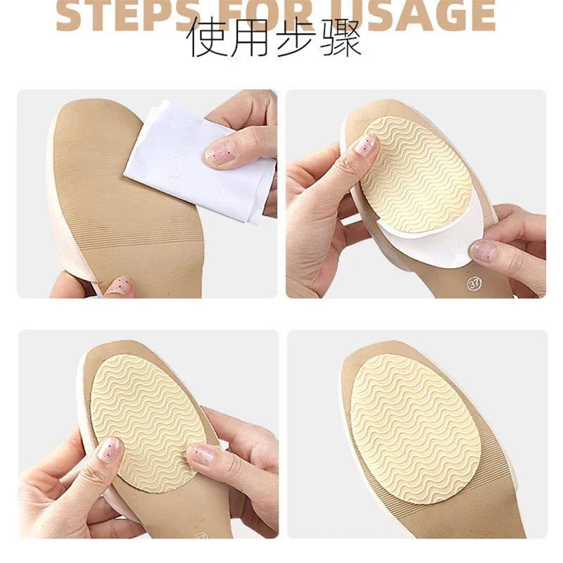 2-8pcs Women's Silicone Forefoot High Heel Stickers Self-Adhesive Non-Slip Rubber Shoes Mat Bottom Sheet Soles Paddings