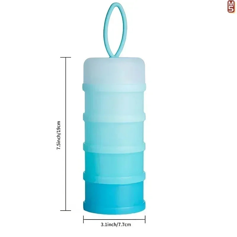 Portable Milk Powder Formula Dispenser with 4 Compartments Baby Food Storage Box Suitable for Travel  Baby Food  Milk Container