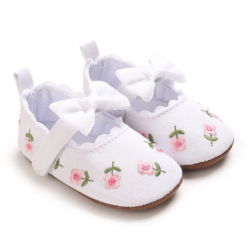 Flower Princess Shoes Baby Shoes Baby Shoes Sneakers Soft soled Sneakers Single Shoes Cloth Shoes
