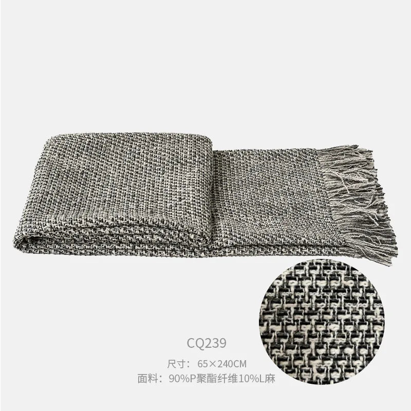 Design Luxury Cushion Cover 30x50 45x45 60x60cm Taupe Linen Woven Edged Square Pillowcase For Home Hotel Bed Living Room Sofa