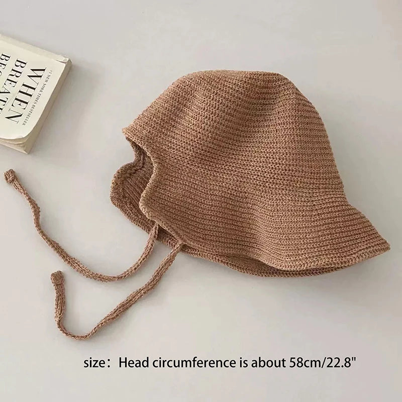 Women's Summer Linen Straw Sun Hats, Wide Brim Beach Cap, Regency Bonnet Style Hat with Bow