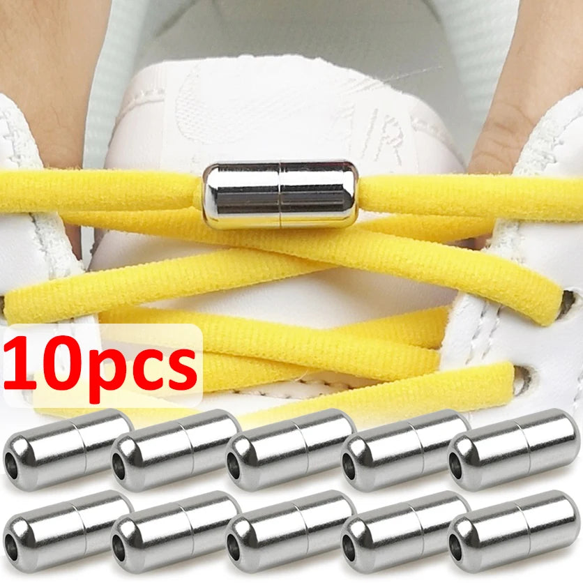 Shoelaces Semicircle Buckles No Tie Buckle Connector for Shoes Sneakers Shoelace Quick Shoe Laces Lazy Metal Capsule Lock