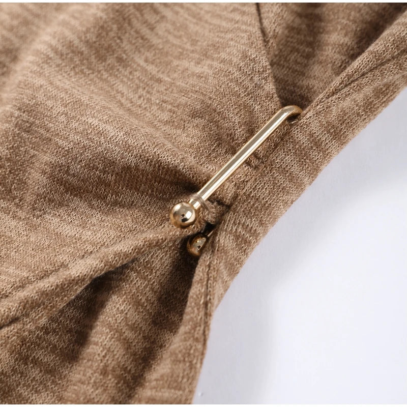 Pin Double Breasted V-neck Top Pants Women's Set Sleeveless Top Wide Leg Mid Waist Trousers Spring Summer Commuting Office Suit