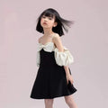 Young Girls New Design Dresses Two Ways To Wear Clothes 2025 Fashion Elegant Bow Patchwork High Grade Teen Girls Dress 5-14Years