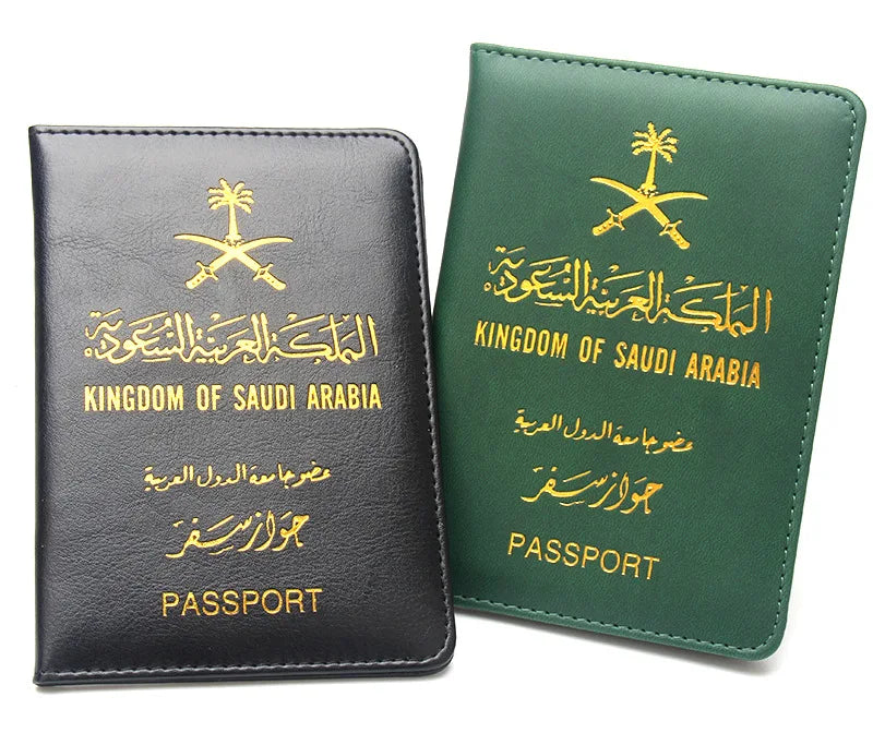 Green Saudi Arabia Passport Cover Case for Passports Thin Lightweight Travel Wallet Travel Document Holder