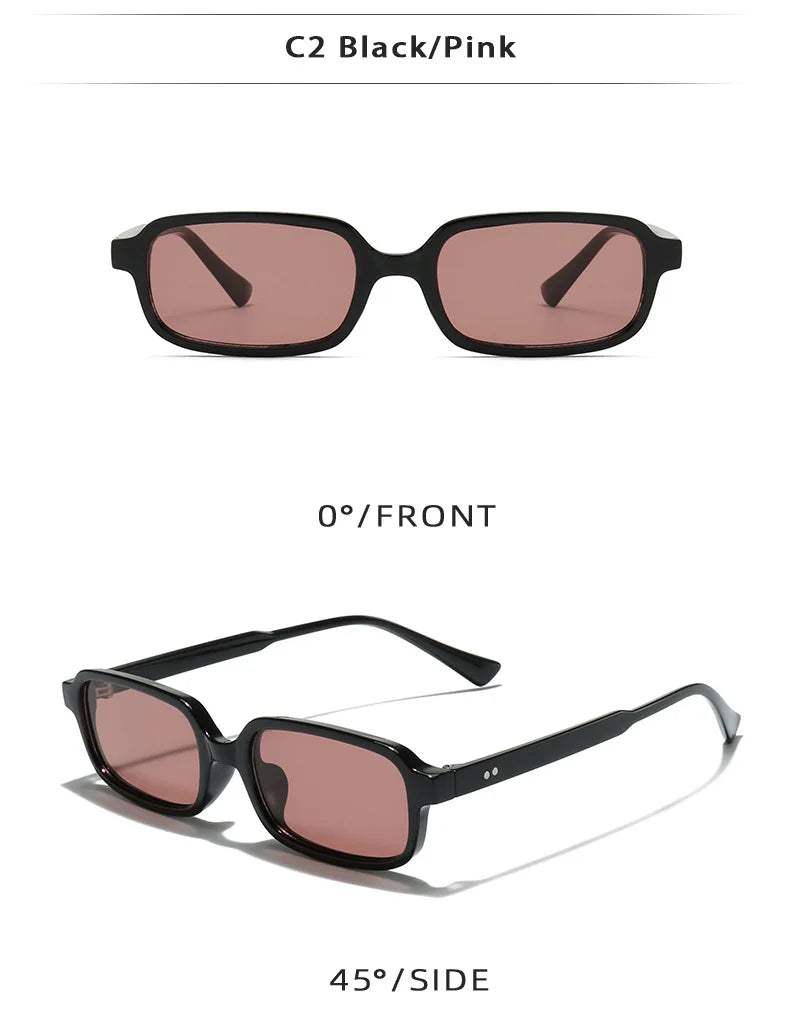 DDDLONG Retro Fashion Y2K Punk Square Sunglasses Women Men Sun Glasses Classic Vintage UV400 Outdoor Shades D644