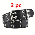 Women Hollow Out Punk Style Fashion Belt With Star Hollow Decor, Casual Fall, Autumn, Halloween