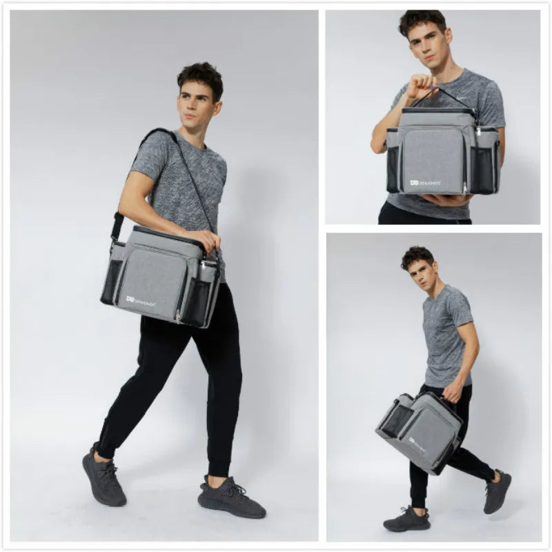 Lunch Bag Adult Men/Women Insulated Bag Portable Shoulder Picnic Thermal Fruit Bag For Work Cooler Cooling Tote Camping Beach