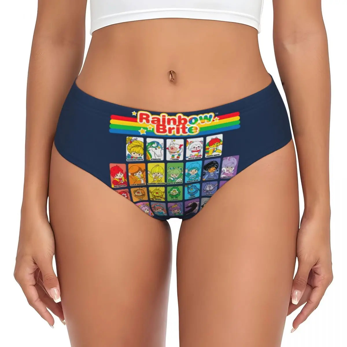 Custom Womens Cartoon Cute R-Rainbows B-Brite Anime Panties Comfort Briefs Underwear