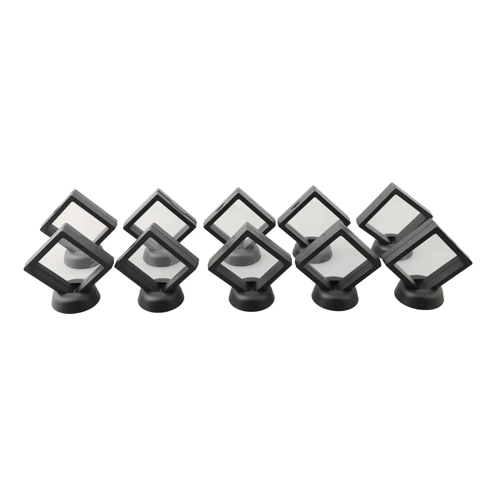 3D Floating Jewelry Coin Display Frame Holder Stand Box Clear Jewelry Ring Coin Ring Pendant Gemstones Display Case