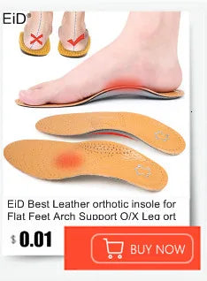 EiD 3/4 Leder orthopädische Schuheinlagen für Plattfüße Fußgewölbestütze orthopädische Schuheinlegesohle Einlegesohlen für Herren und Damen Fußpflege