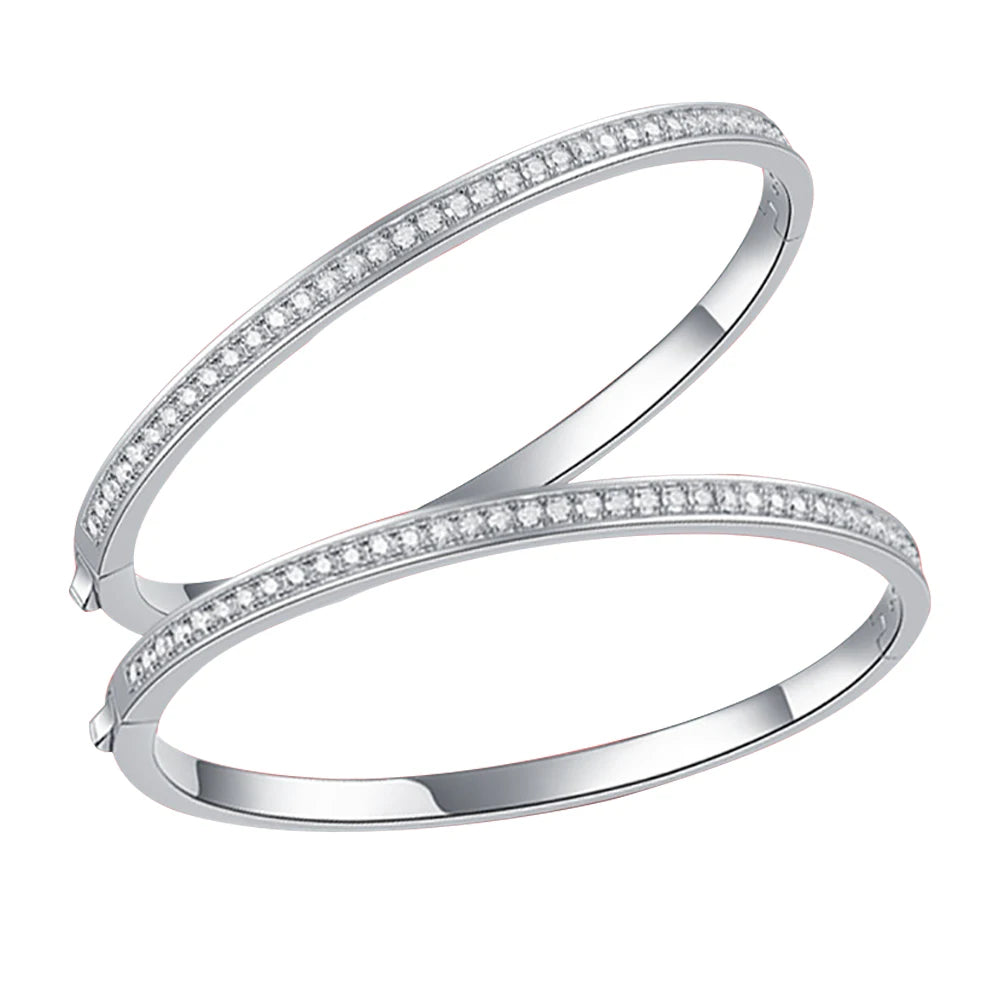 COSFIX Real D Color 2mm Full Moissanite Bracelet For Women S925 Sterling Silver Plate Pt950 Fine Jewelry Gift Wholesale
