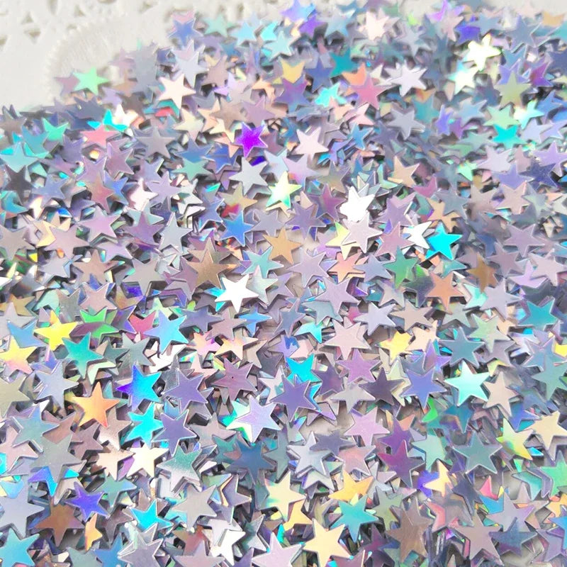 20g Stars Table Confetti Sprinkles Boy Girl Baby Shower Party Wedding Decor Glitter Pink Blue Gold Silver Metallic Stars 6MM