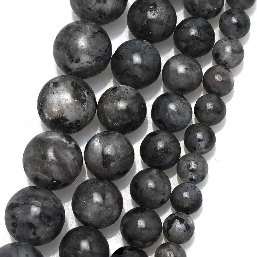 Natural Labradorite Round stones Beads for DIY Jewelry Making 15"