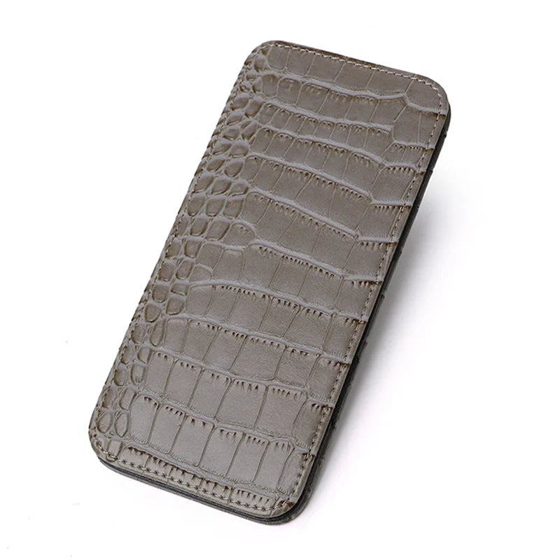 PU Wallet Crocodile Pattern Id Bank Credit Card Holder Protector Case Portable Travel Men'S Banknote Organiser Passport Cover