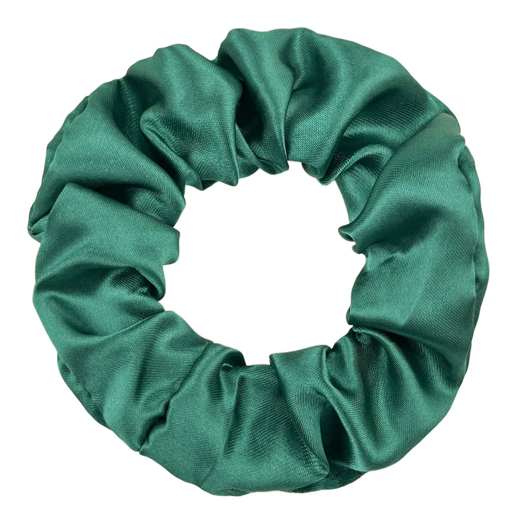 10pcs Green Satin Scrunchies Headband Elastic Rubber Hair Band Women Girls Ponytail Holder Hair Ties Accessories Satin Hair Rope