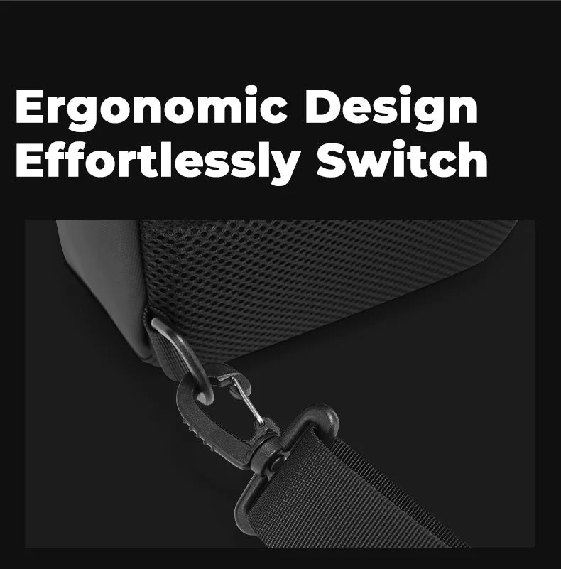 BANGE Lightweight Chest Bag Men Satchel Shoulder Bag Waterproof Sling Bag Oxford Cloth Small Casual Bag Crossbody Bag for Men