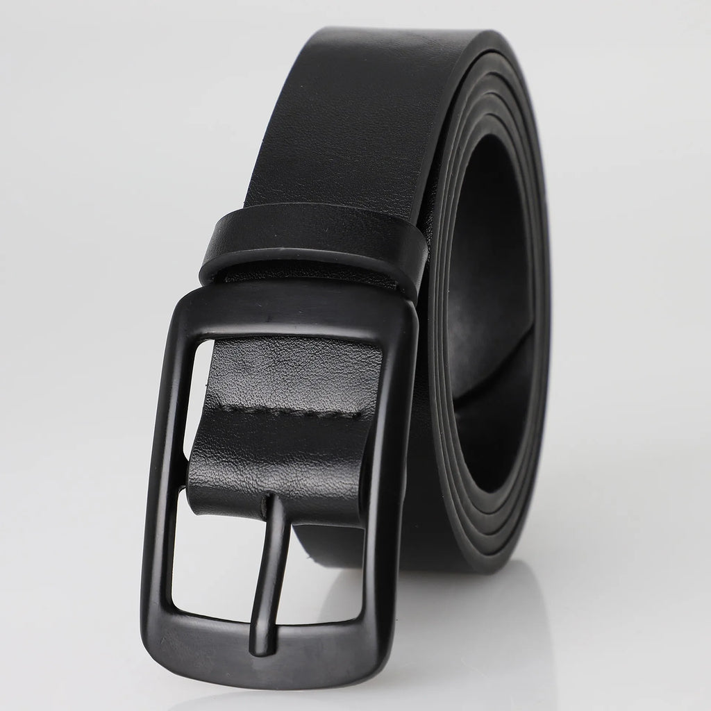 1pcs Men's Belt Classic Fashion PU Leather Belt High End Authentic Fashion Metal Buckle Women Belt Paired with Jeans Belt Unisex