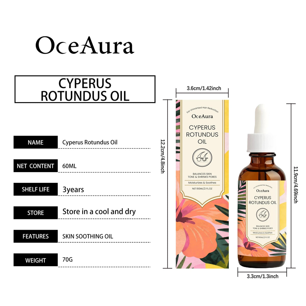 Cyperus Rotundus Oil For Hair Removal After Soft Smooth Skin Care Deep Hydration Anti Hair Growth Inhibition After Shave Oil60ml