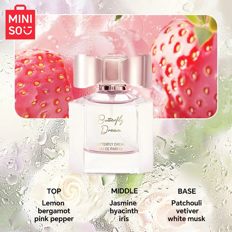 MINISO BUTTERFLY DREAM Women Perfume Original Luxury Floral Eau De Parfum Designer Fragrance For Woman Body Spray 50ML