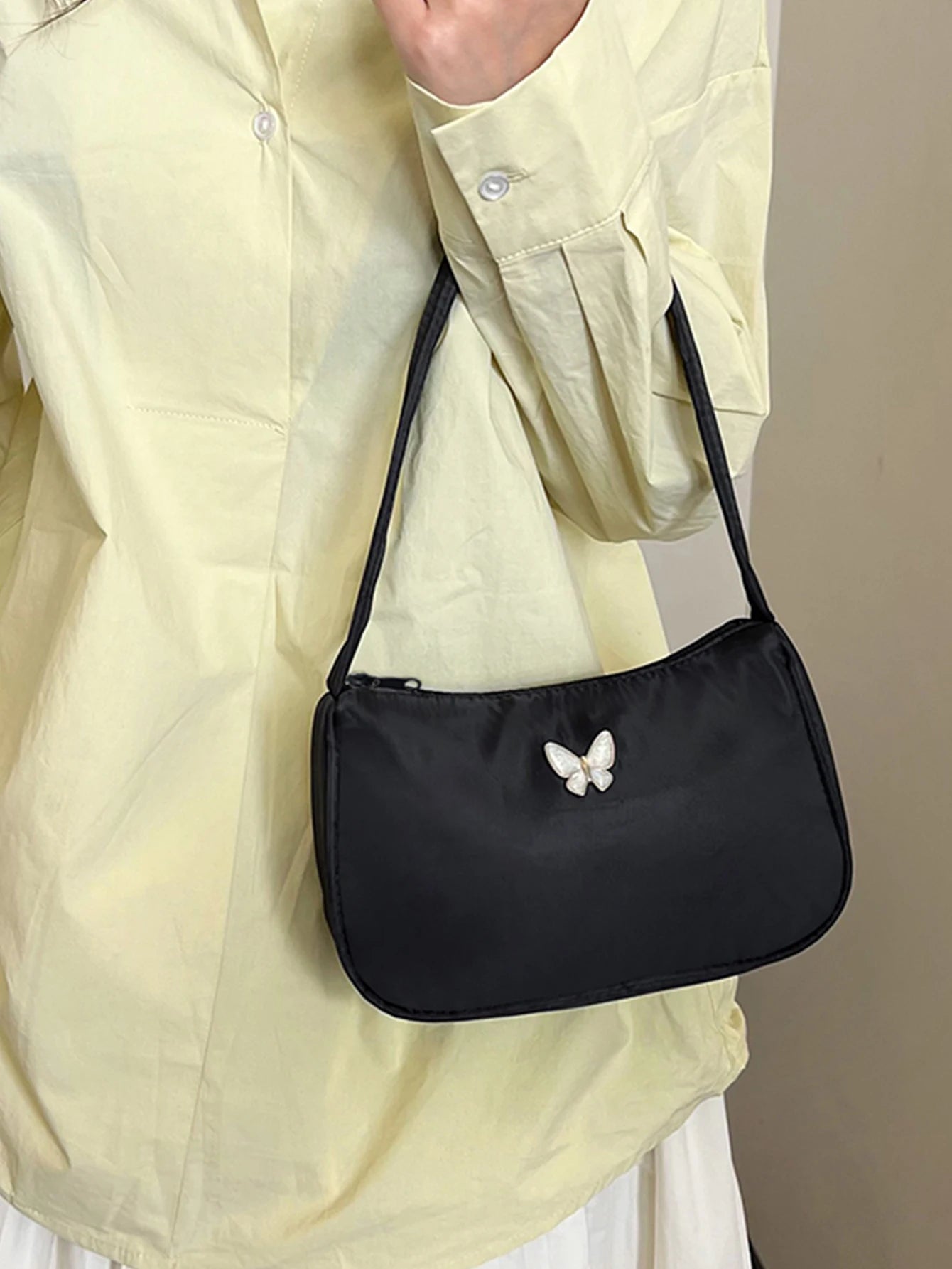Women's  Shoulder Bag with Unique Butterfly Design, Comfortable Commuter Handbag for Daily Use, Perfect Choice for Everyday Wear