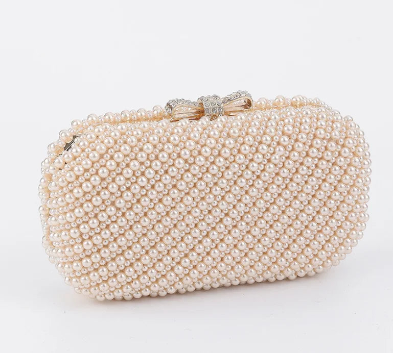 Pearl Clutch Bags Women Purse Ladies white Hand Bags Evening Bags for Party Wedding black Shoulder Bag Bolsa Feminina