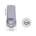 12 Stück 3mm Metallstempel-Set Herz Stern Muster Design Gravur Prägestempel für Metallschmuck Leder und Holzbedruckung