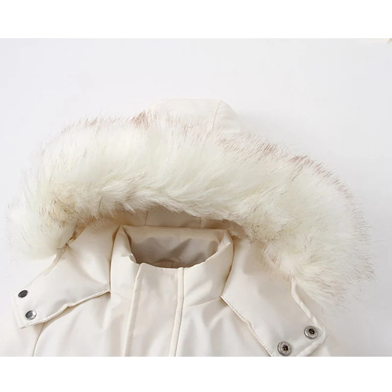 Baby-Skianzug Herbst und Winter Baby-Jumpsuit Warmer Plüsch Strampler für Jungen Baby-Mädchen-Kleidung Wasserdichte Kinderjacke