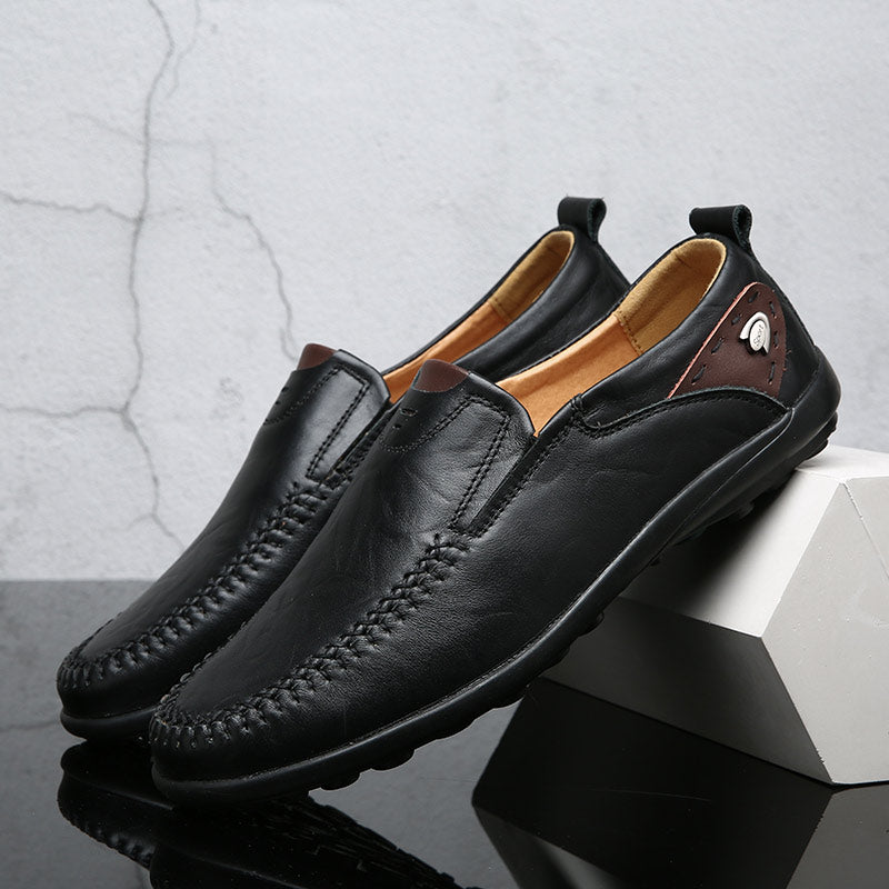 Herrenschuhe Casual Luxus-Marke Echtes Leder Italienische Herren Loafers Mokassins Slipper Herren Mokassins Schwarz Braun Übergröße 47