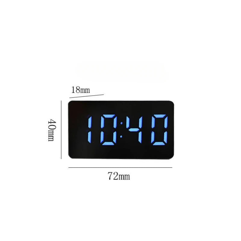 Multifunctional Table Clock Digital Alarm Snooze Mirror Display Time Night LED Light Desk Desktop Home Decor Gifts for Friends