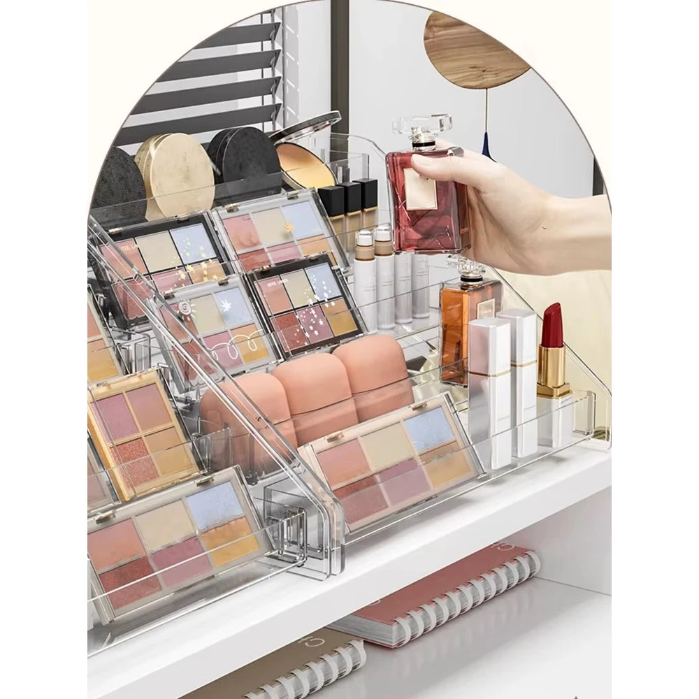 3/4/5/6/7 Layers Acrylic Nail Polish Display Rack Transparent Cosmetic Organizer Multi-layer Simple Mounting Rack Stand Holder