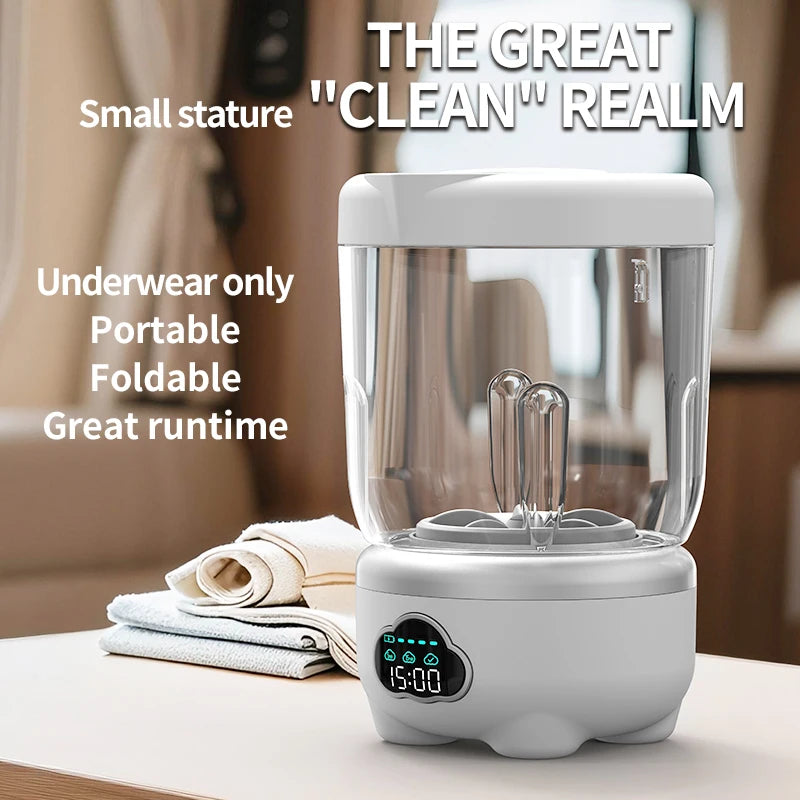 1.6L Foldable Mini Washing Machine Portable  Home Clothes Socks Underwear Cleaning Washing Machine Travel Washing Machine