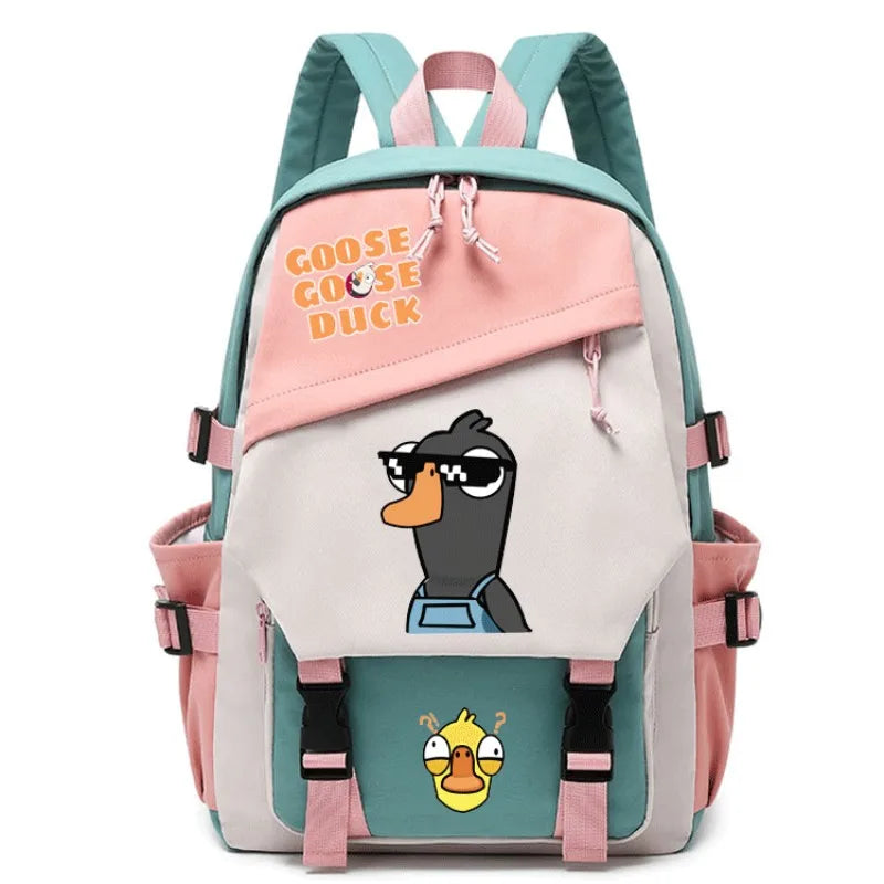 Goose Goose Duck Game Cosplay Rucksack Studenten Schultasche Cartoon Bookbag Laptop Reise-Rucksack Outdoor Jungen Mädchen Geschenke