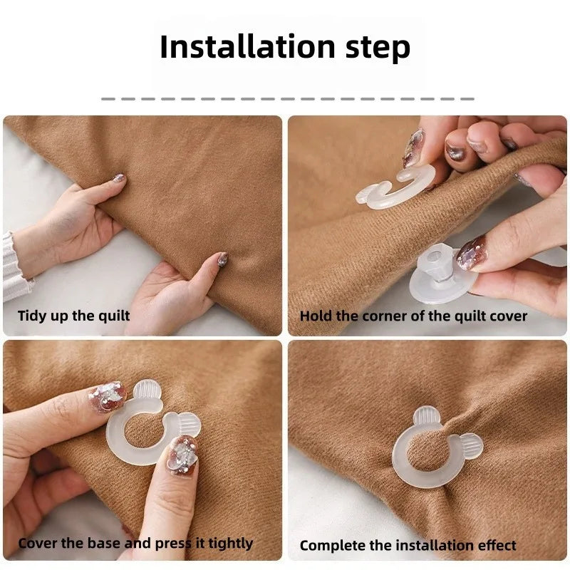4/8/12PCS Quality Plastic Durable Portable Comforter Clamp Bed Duvet Fastener Clips Bed Duvet Holders Durable Blanket Cover