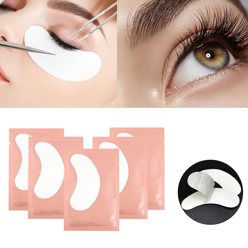 50 Paar Hydrogel-Augenpads Unter-Augen-Pads Wimpernverlängerungsgel-Sticker für Wimpernveredelung Schönheitswerkzeuge