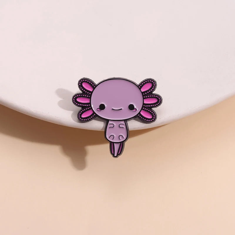 Cute Cartoon Salamander Enamel Pins Custom Funny Insect Metal Brooches Backpack Lapel Badges Jewelry For Kid Women Wholesale