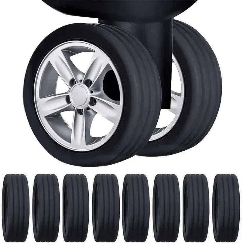 Silicone Wheels Protector Luggage Reduce Noise Trolley Case Silent Caster Sleeve Travel Luggage Suitcase Accessories New