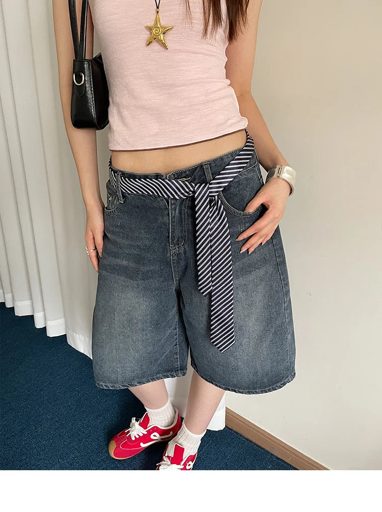 Fashionable Korean Style Simple Striped Belt For Women Minority Personality Long Strip Retro Hot Girl Style Academic Style