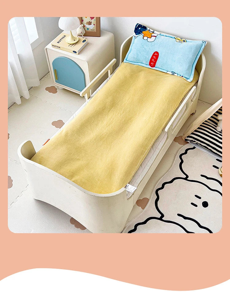Baby Cartoon Print Bedding Set Duvet Covers Pillowcases Set Autumn Winter Warm Suede Bedclothes Bed Linen CP29