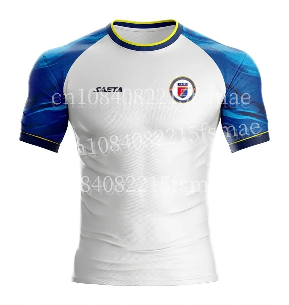 2026Haiti Fußballtrikot Kurzarm-T-Shirt 3D-Grafik gedruckt Kinder Sportbekleidung Athletic Fitness Training T-Shirt Tops Fußballshirt