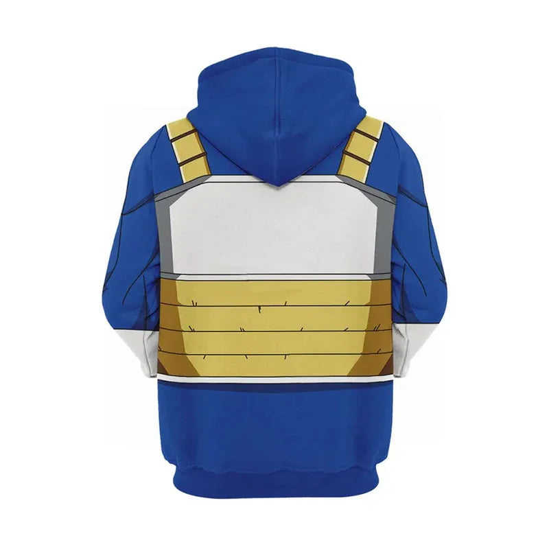 Vegeta IV Cosplay Hoodie 3D Printed Hooded Sweatshirt Men Women Casual Streetwear Pullover