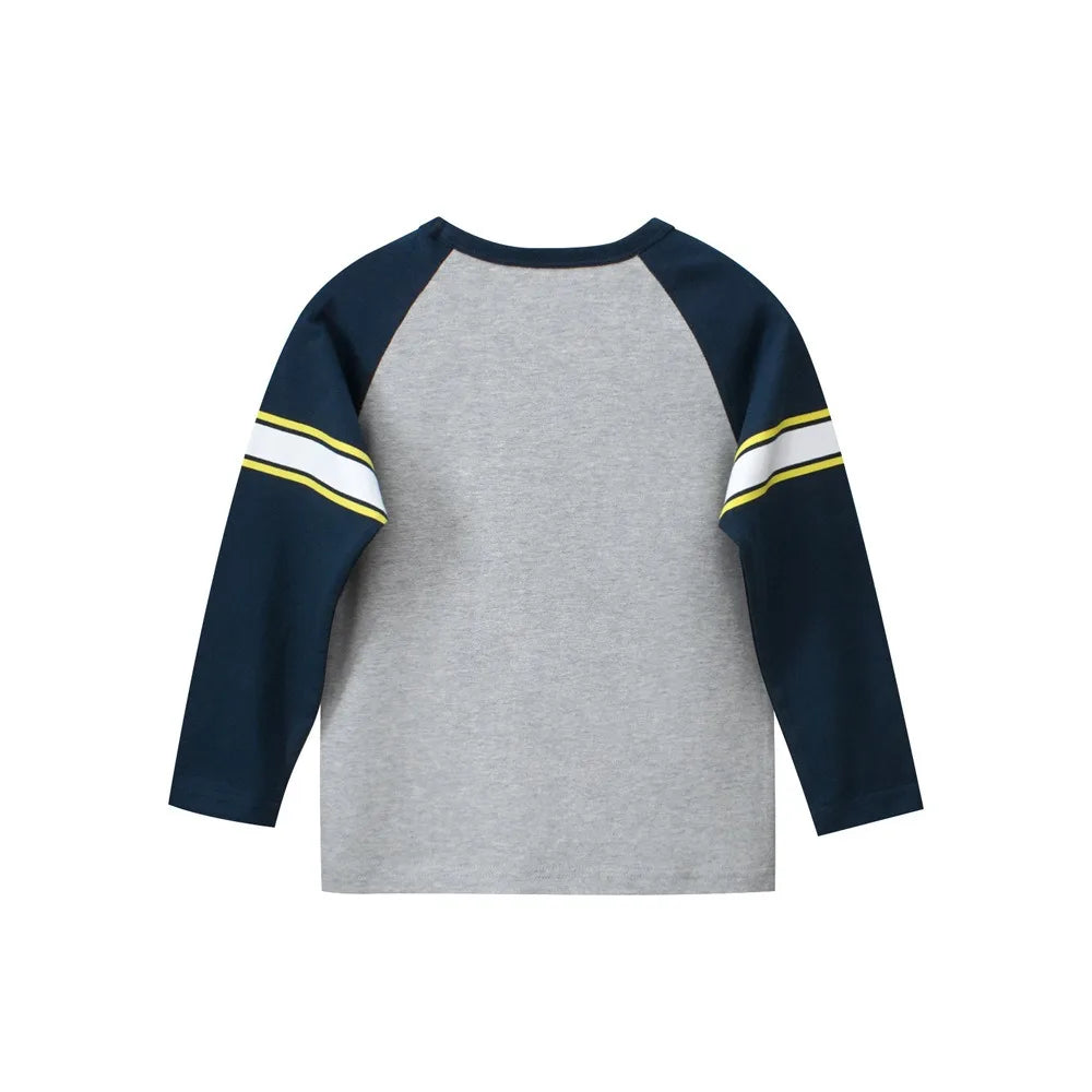 Autumn Kids Cute Long Sleeve T-Shirts Clothes 100% Cotton Dinosaur Panda Cartoon Tops Boys Girls Tees Bottoming Shirts