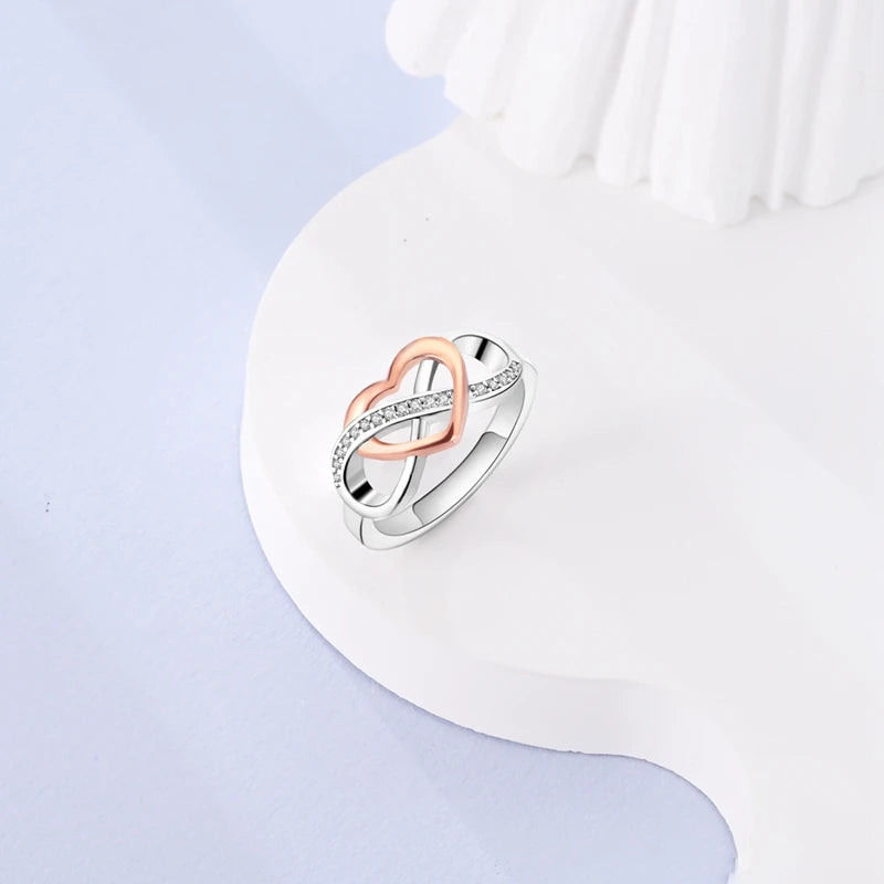 925 Sterling Silver Ring Shiny Sun Star Moon Lines Colorful Eternal Love Rings Wedding Jewelry Gift For Woman